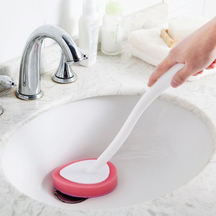 1pc Long Handled Bathtub Brush With Sponge Scrub, Suitable For Bathroom  Cleaning