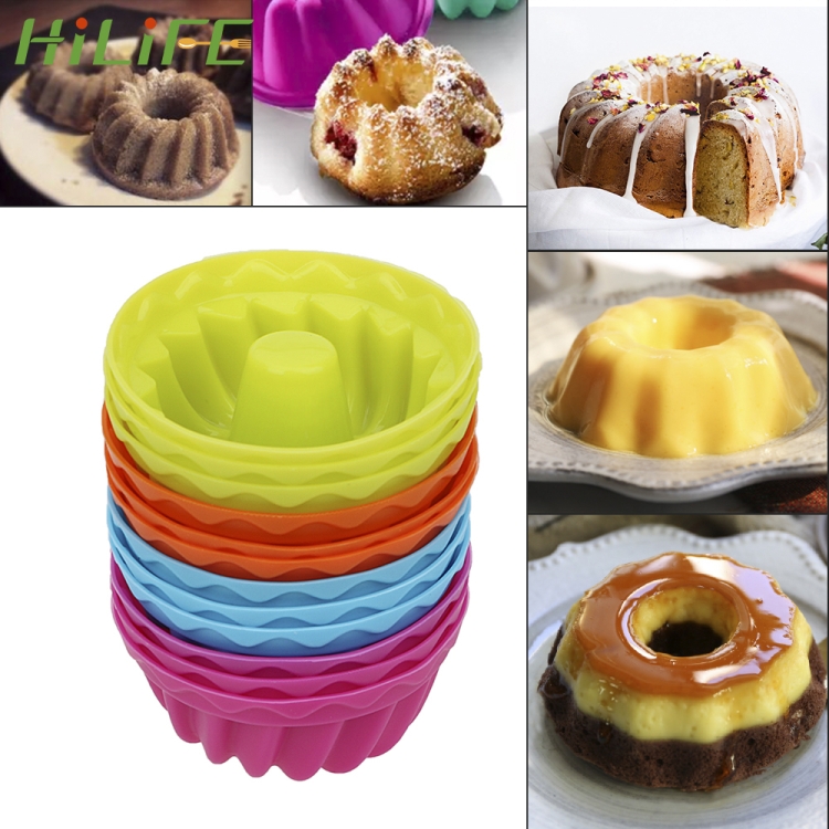 Silicone 12 Pieces Round Moulds for Muffins/Cupcake/Jelly/Cake (Made in  India)