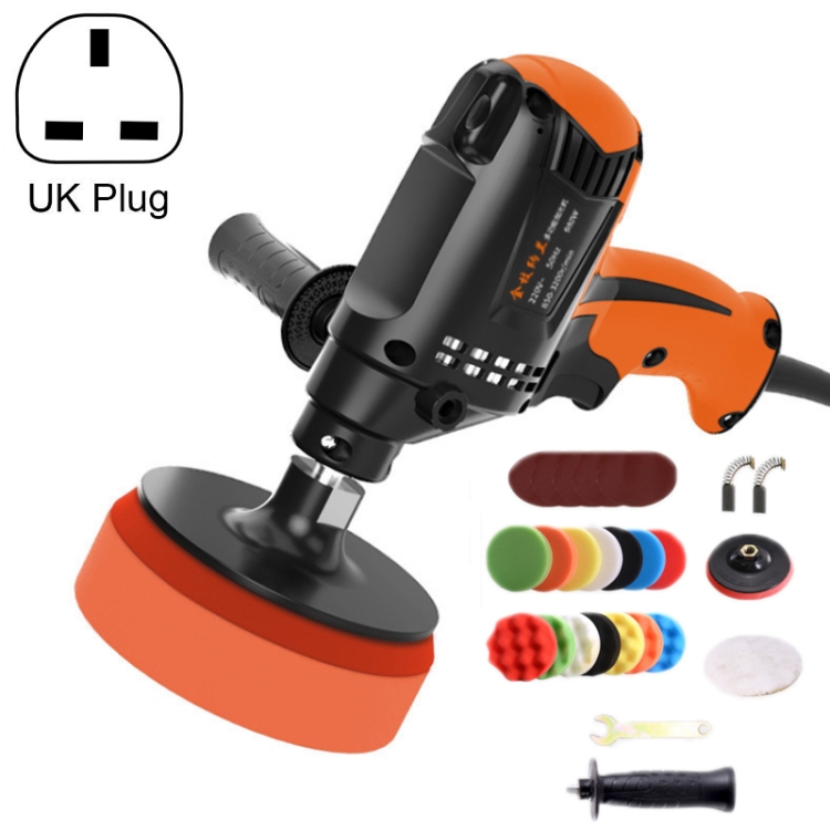 Poliermaschine Set, 5 Zoll/6 Zoll/7 Zoll Exzenter Poliermaschine, 6 Variable Geschwindigkeit 800-5800RPM, D-förmigen Griff Für Auto, Boot Schleifen