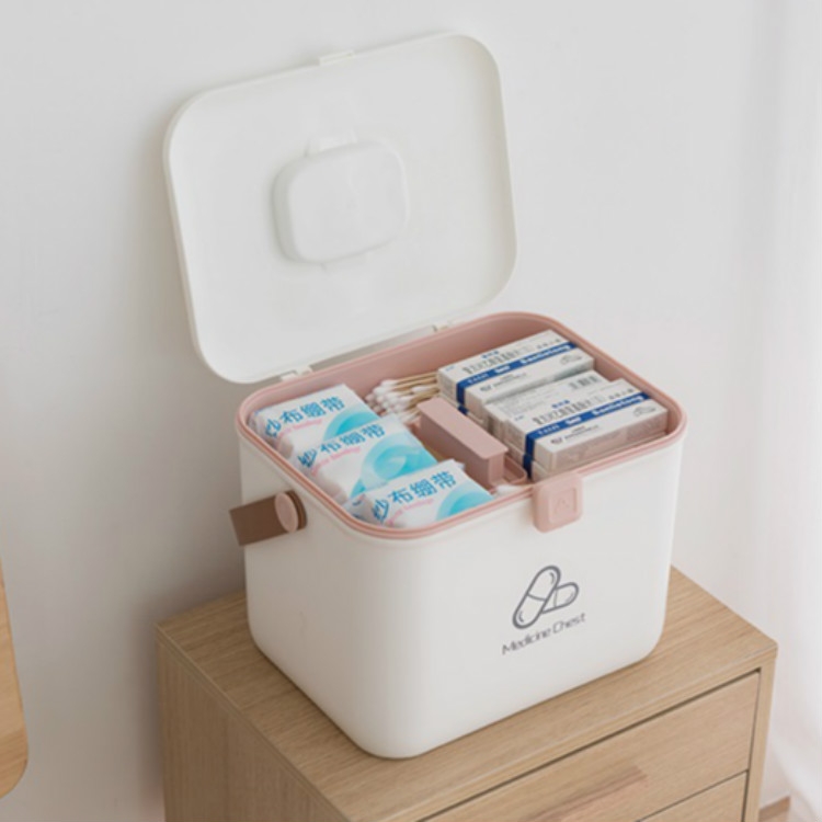 First Aid Kit Handle Box Storage Box Home Use Medicine Organizer