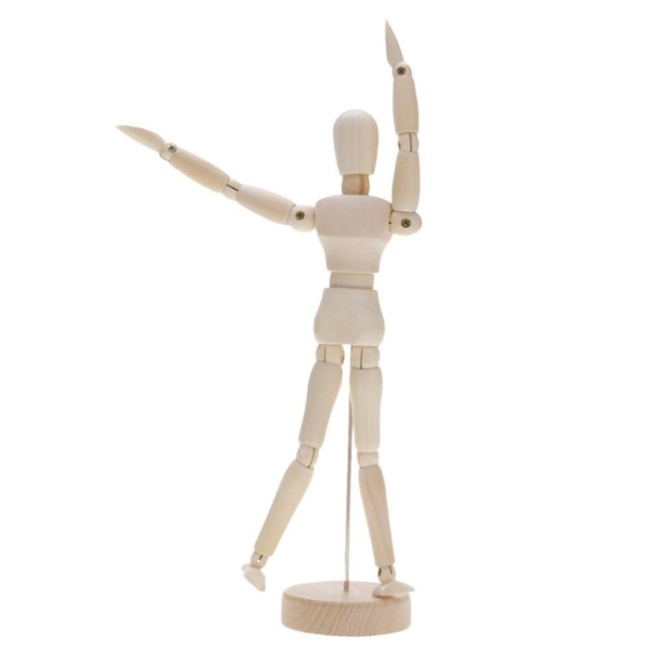 Artist Manikin Posable Figure - 4.5 Magnetic Wood Mannequin Form