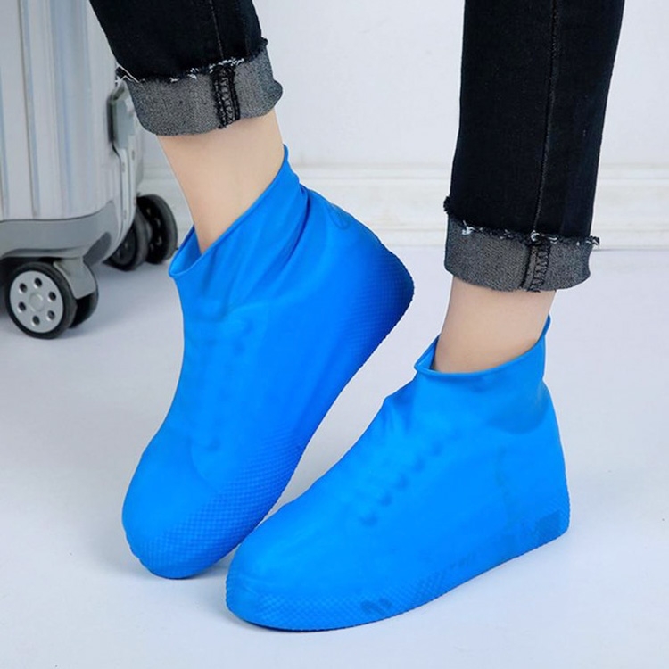 2 paires de couvre-chaussures imperméables Imperméable Semelle intérieure  en silicone réutilisable antidérapante Couvre-chaussures antidérapants