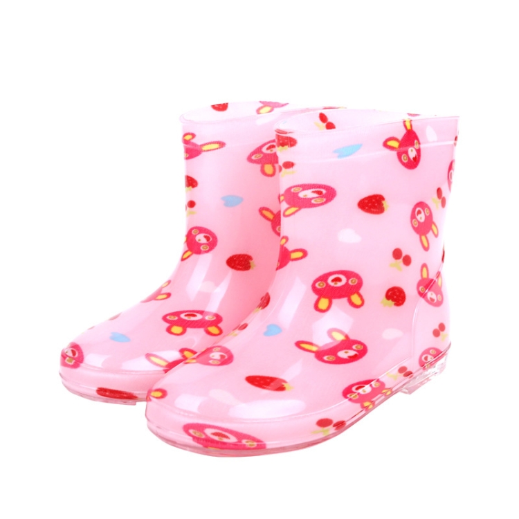 รองเท้าเด็กยาง PVC Kids Baby Cartoon Rain Boots Waterproof Water Shoes