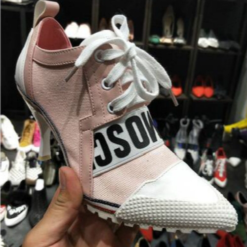 pointed toe canvas sneakers