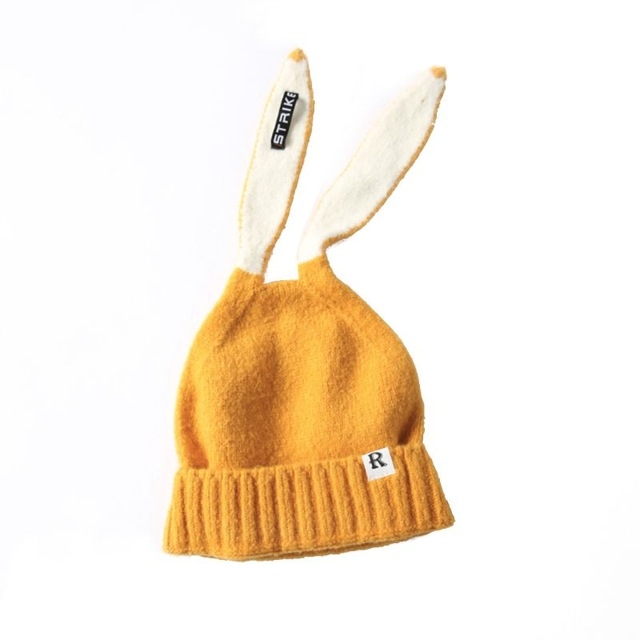 Nouveau bonnet d'oreille de lapin mignon, automne et hiver, bonnet