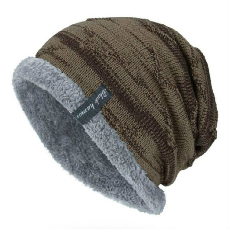 Inverno Uomo Plus Cappello di lana calda in velluto Cappello in maglia da  sci per sport all'aria aperta, Taglia: Taglia unica (Khaki)