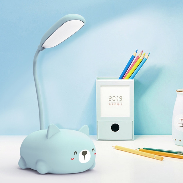 Lámpara de mesa de dibujos animados, luz nocturna de Gato, recargable por  USB, luz de mesa Led, protección ocular para niños, lámpara de escritorio  blanca cálida – Los mejores productos en la