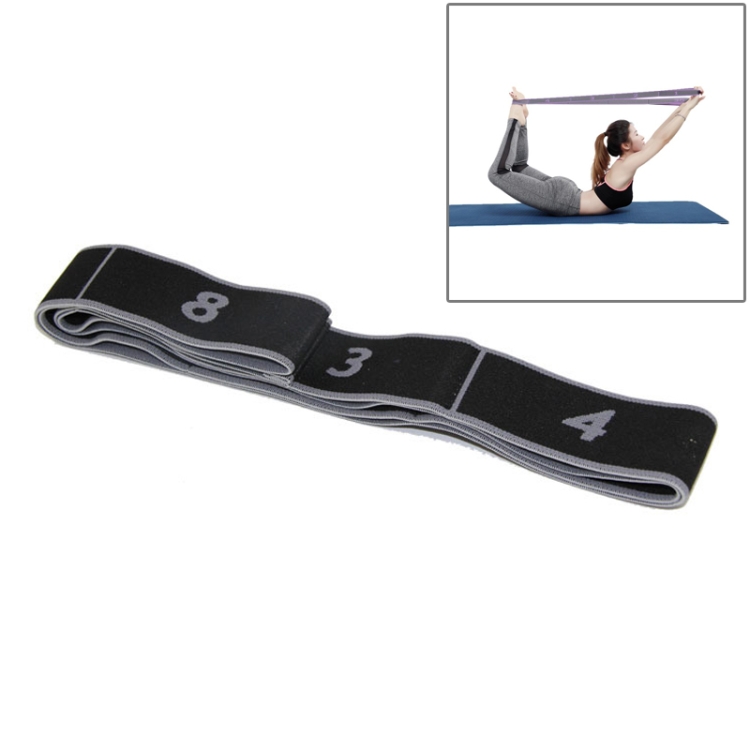 Digital Segmented Dance Yoga Stretch Band Shaping Body Assisted Posture  Training Resistance Stretch Band(Grey)