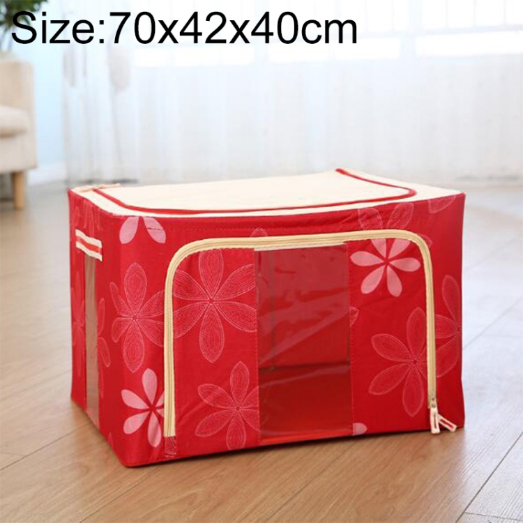 Folding Storage Box Non Woven Fabric With Zipper Moistureproof Clothes
