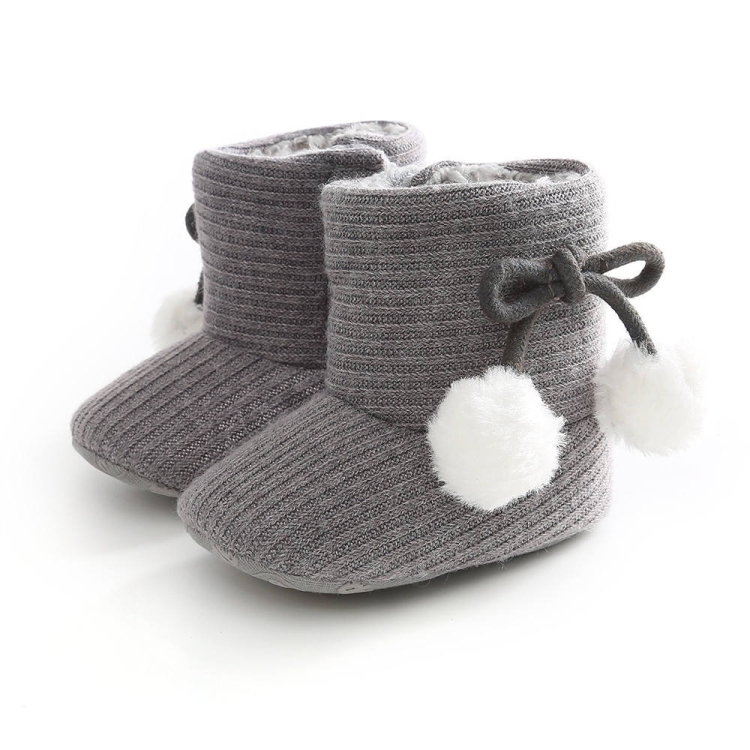 Зимняя детская обувь для новорожденных от 0 до 1 года с мягкой подошвой и  бархатными туфлями