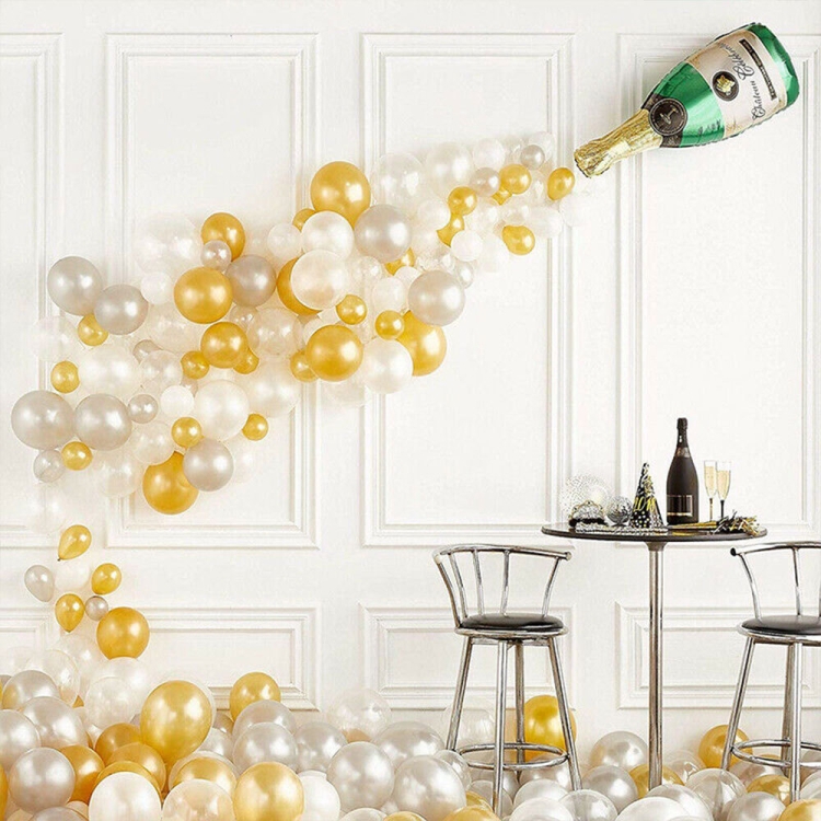 Bouteille de champagne ballon ballon en aluminium pleuil de mariage  cocktail cocktail decoration ballon