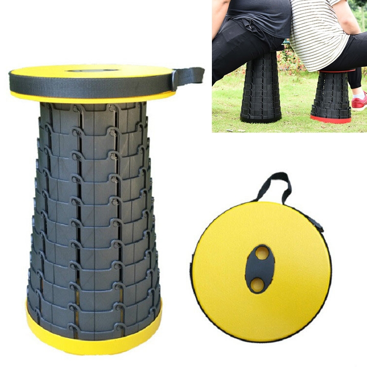 Outdoor Fishing Line Portable Telescopic Stool Multifunctional Plastic  Folding Stool - Red rainbow