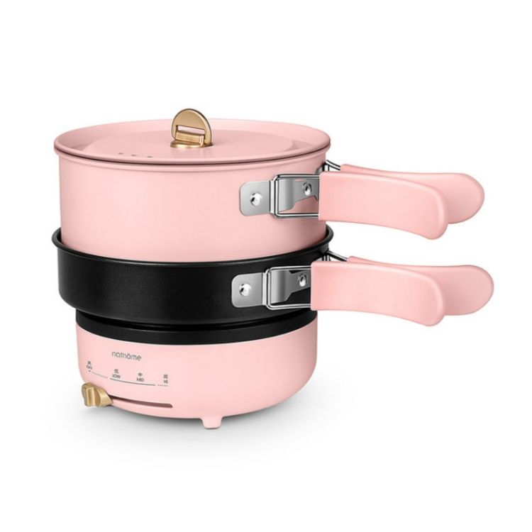 1.2L Folded Electric Cooking Pot Mini Portable Multicooker Travel Rice  Cooker Split Type Hot Pot Electric Skillt Fried Pan 500W