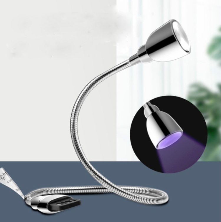 Led Ultraviolet Lights Clip-on Flexible Metal Tube Uv Lampe Usb