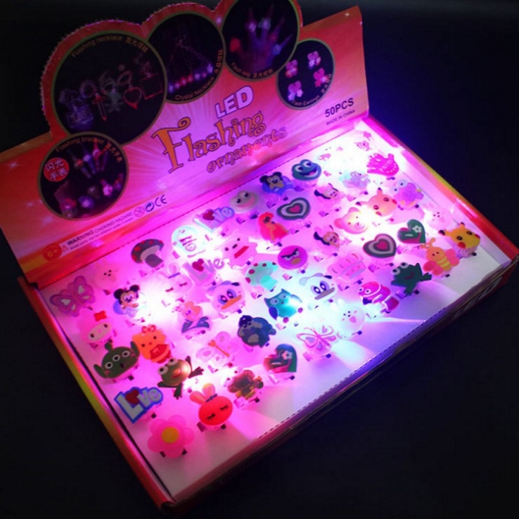 Buy Flashing Colorful LED Light Up Bumpy Jelly Rubber Rings Finger Toys for  Parties, Event Favors, Raves, Concert Shows, Gifts (18 Pack) by Super Z  Outlet® Online at Low Prices in India -