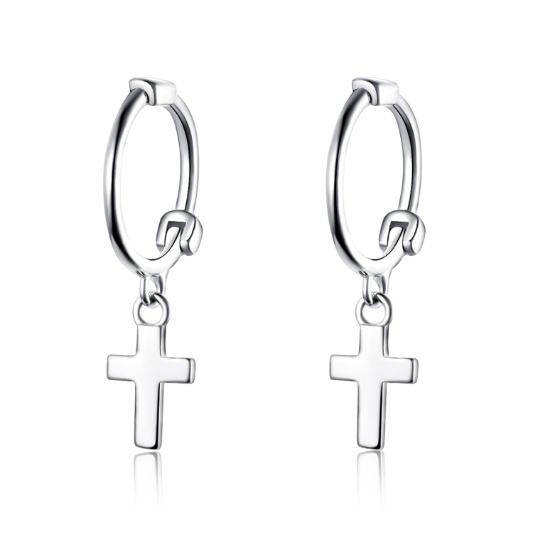 Platinum deals cross earrings