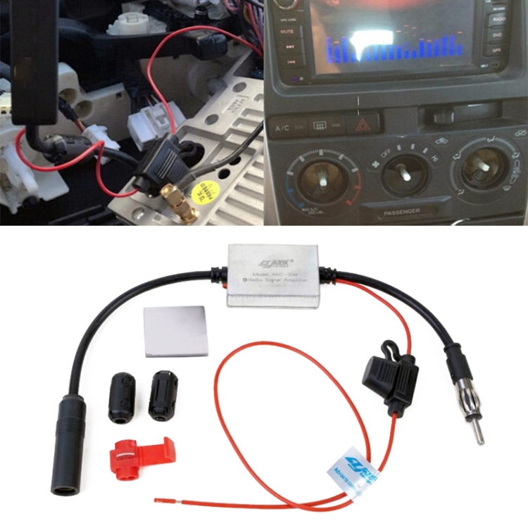 Amplificador De Señal De Radio Antena de Radio de coche ANT-208 12V 88-108  MHz FM/AM amplificador de señal antena de Radio de coche
