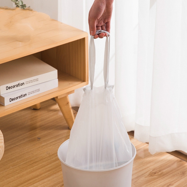 Tragbarer Müllsack mit Kordelzug, verdickter Haushalts-Einweg-Kunststoffbeutel  mit automatischem Verschluss für die Küche