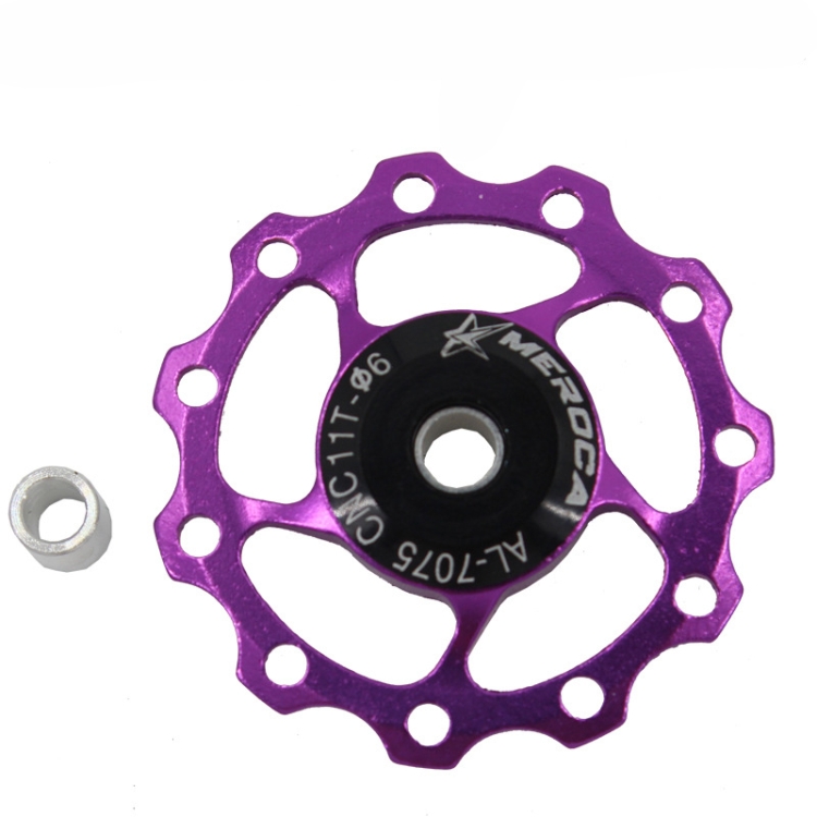 Poulies Dérailleur Arrière 11T Pour Vélo - Alliage Aluminium - Roulement Lisse - Noir/Rouge/Bleu