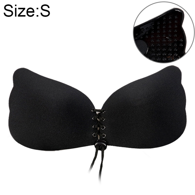 Women Self-Adhesive Strapless Bandage Blackless Solid Bra Silicone  Underwear Invisible Bra, Size:L (T Khaki), snatcher