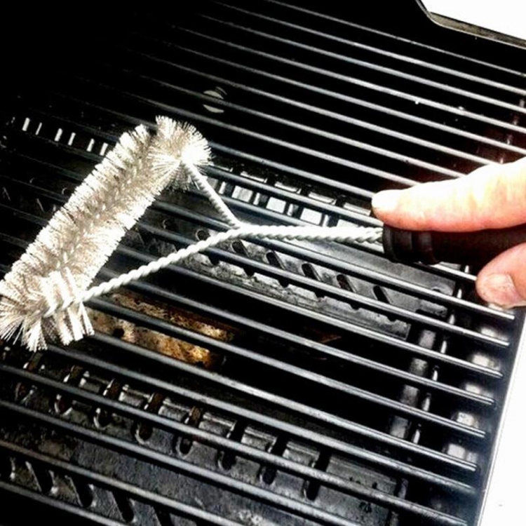 3-in-1 Multifunctional Bbq Cleaning Brush, Outdoor Camping Barbecue Tool,  Triangle Steel Wire Brush & Copper Wire Cleaning Brush