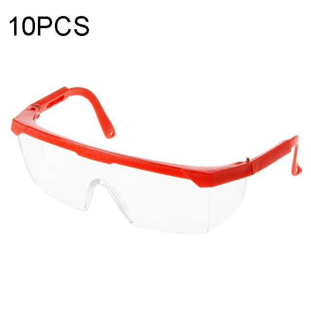 10 PCS Outdoor Safety Glasses Spectacles Eye Protection Goggles Dental Work  Eyewear(Black Frame Grey Lens), ZA