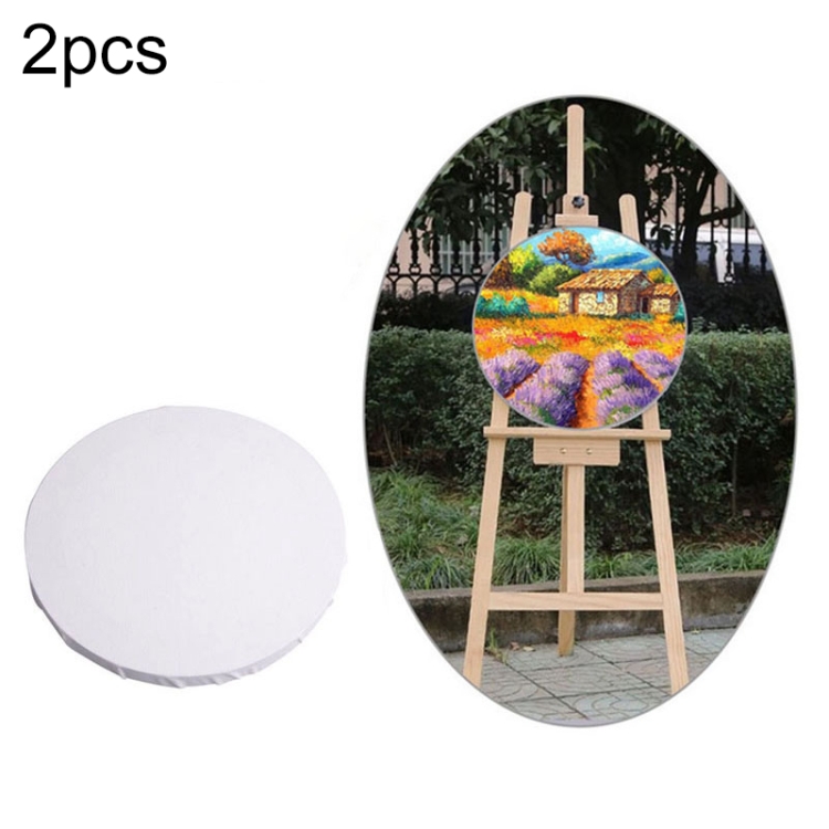 Round Canvas Panels Canvas Boards Artist Canvas Boards For Painting Drawing  Oil Wall Decoration 40cm ( White )