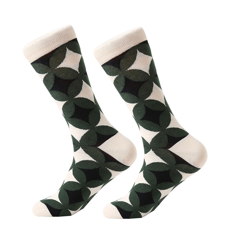 un conjunto de calcetines de colores con diferentes patrones