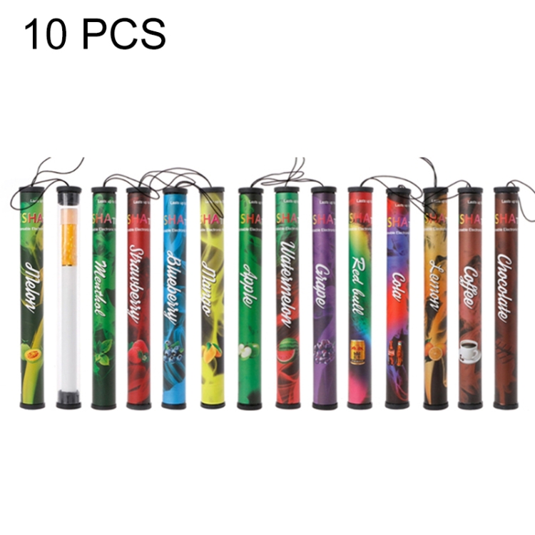10PCS Fruits Flavor 500 Puffs Disposable Vapor Shisha Stick Pen