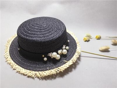 Lovely Flat Top Straw Hat Summer Spring 