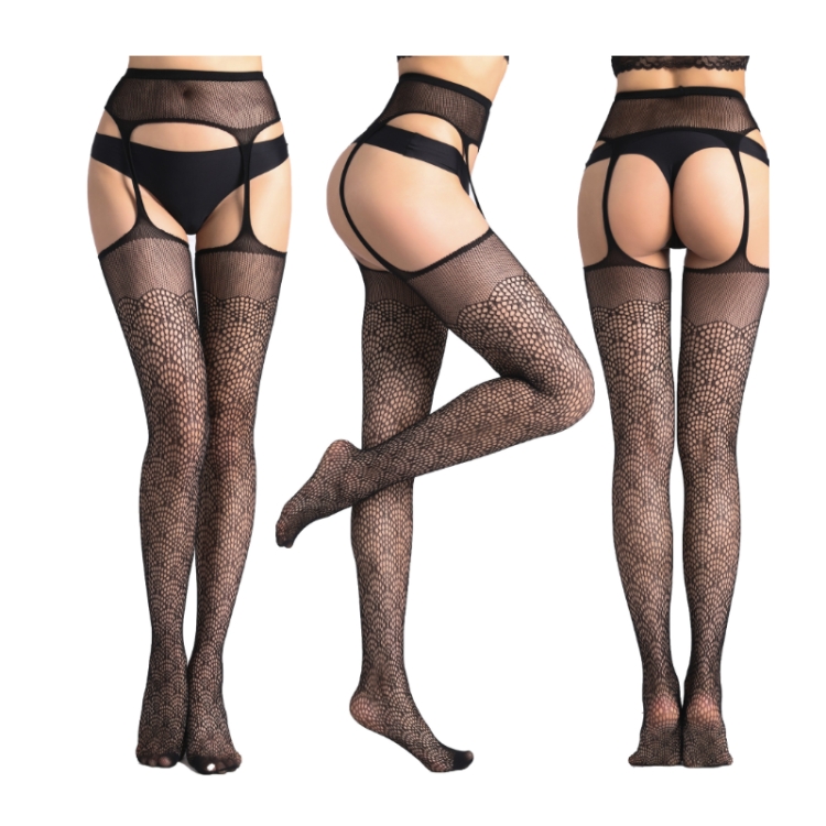 3 Pairs Fishnet Stockings Tights Suspender Sexy Pantyhose Lace Thigh High  Stockings For Women