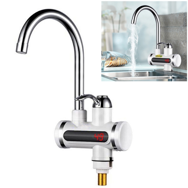 Compra online de Torneira de água quente instantânea 3000W elétrica  Aquecedor torneira com display digital LED cozinha Banheiro