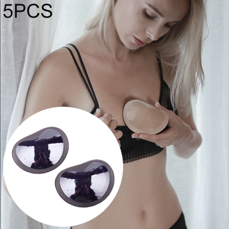 Women Silicone Bra Pad Nipple Cover Stickers Patch Inserts Sponge Bra(Black)