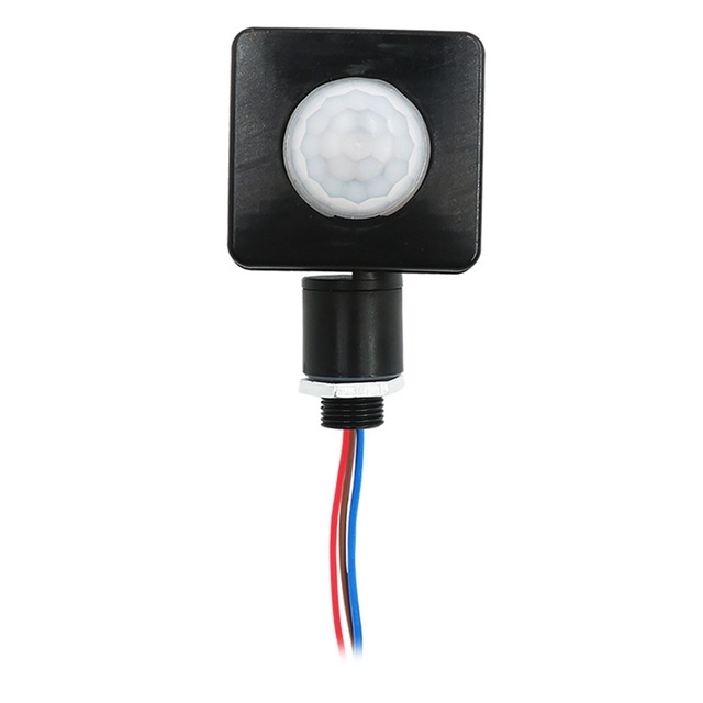 Automatic PIR Motion Sensor Switch For Outdoor Security Wall Light Black 