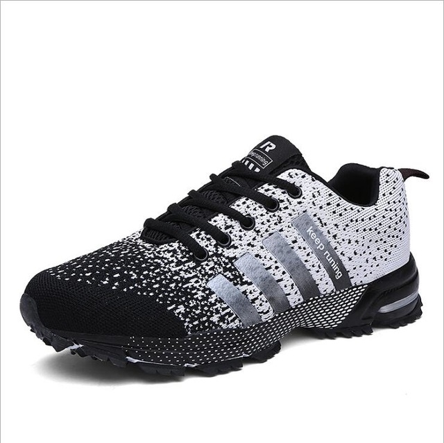Hommes Outdoor Running Sport Baskets Chaussures Respirant Lacets Trainer Antidérapant SZ D 