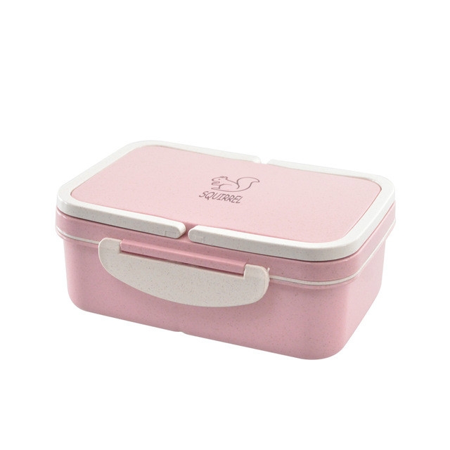 1000Ml Wheat Straw Lunch Box for Kids 3 Layer Leakproof Bento Box with  Compartment Food Container Portable Microwave Lunchbox