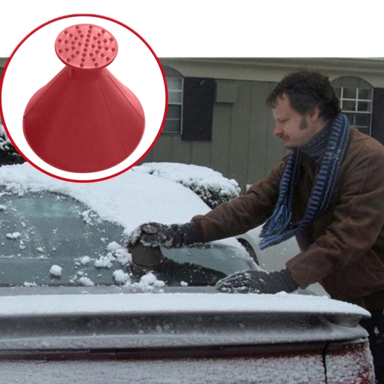 2 PCS Car Magic Window Windshield Car Ice Scraper Shaped Funnel Snow  Remover Deicer Cone Deicing