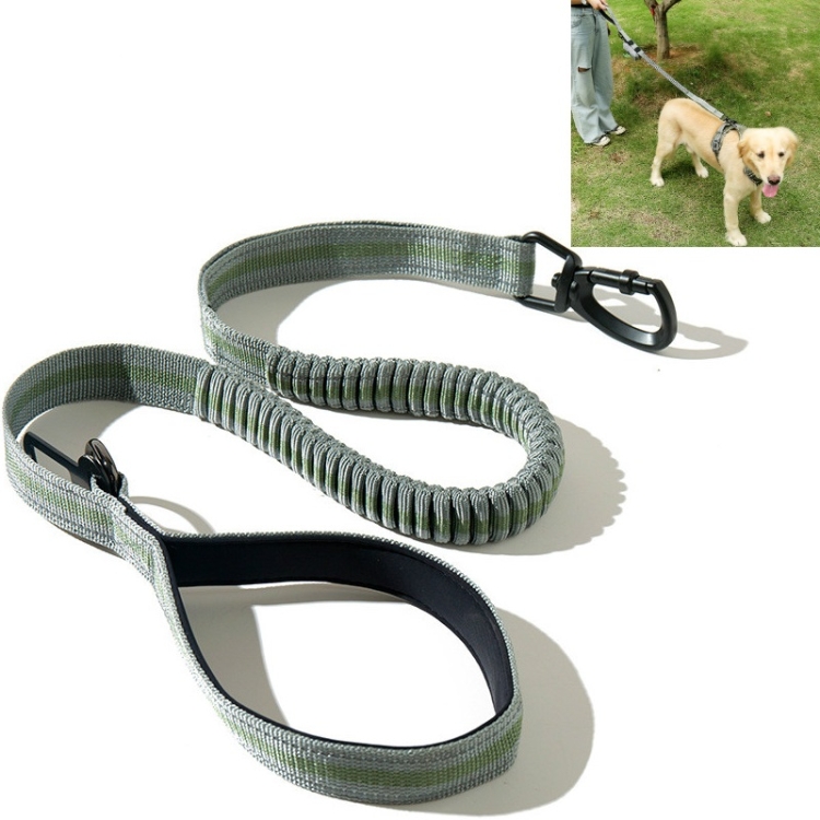 Dog Outdoor Anti-Scourge Traction Rope Nylon Reflective Elastic Stretch ...