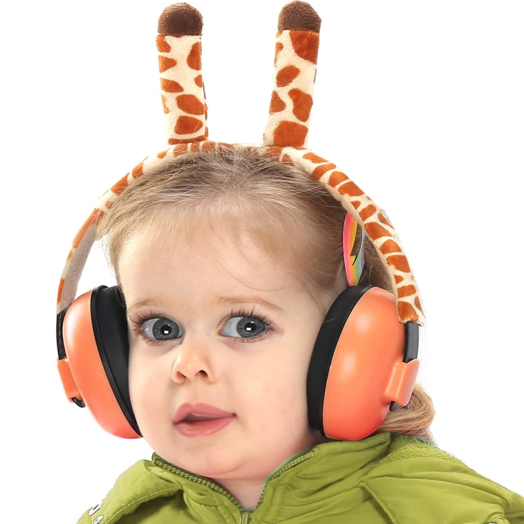 Paraorecchie insonorizzate per neonati a forma di animale Cuffie antirumore  per bambini (giraffa)