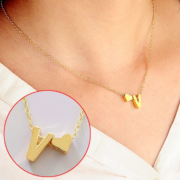 Initial Necklace 10K Solid Gold Heart Pendant Charm Letter - Etsy | Heart pendant  gold, Initial necklace, Gold letter pendants