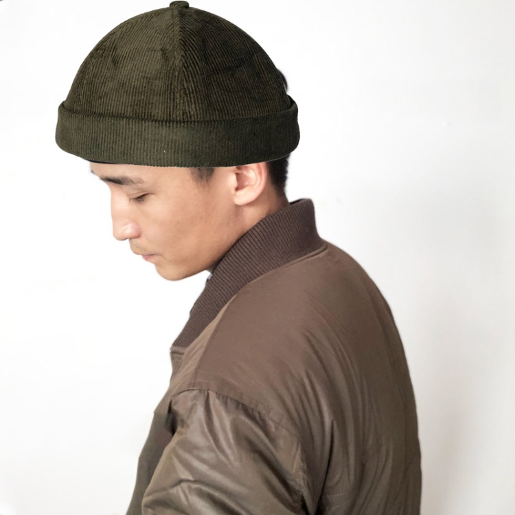 Retro Style Corduroy KC HiLiTES Hat - Green - One Size