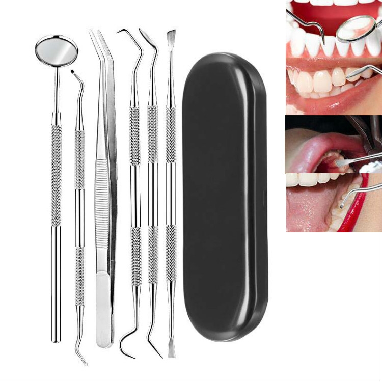 Scaler faucille Miroir dentaire Outil préparé Dentiste Kit de soins  dentaires