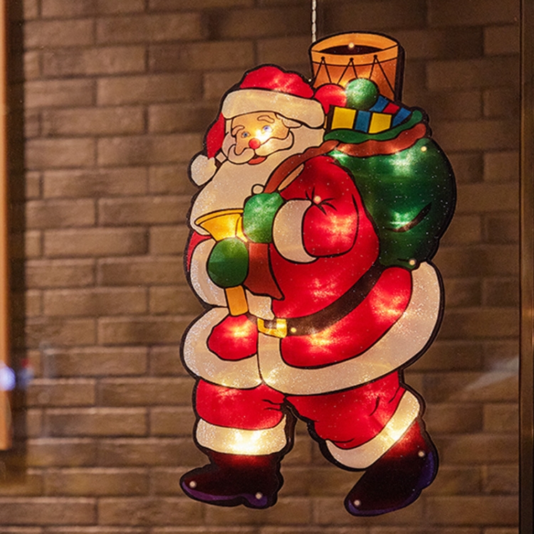 2PCS Lumières de fenêtre de Noël, Lumières de décoration de Noël à ventouse  LED, Décoration de fenêtre et fête Noël