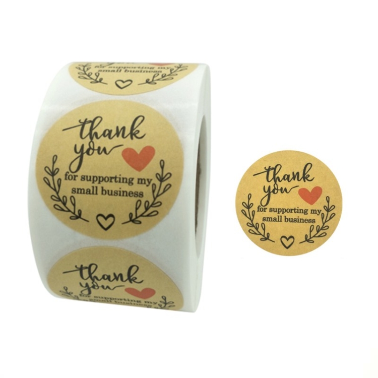 4 Designs Golden Font Labels Round Rolls 500 Pink Labels Per Roll 1.5 Inch Stickers Labels for Envelopes Packaging Thank You Stickers Small Business 
