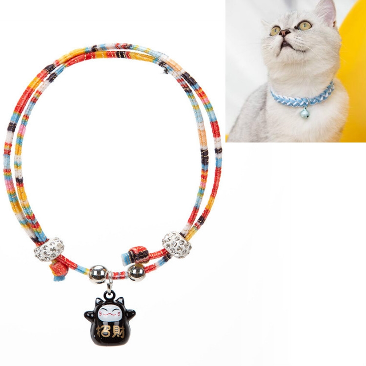 accesorios para cachorros Collar para perro con lazo de cuero para mascotas XXS, negro colgante collares con campana gatos