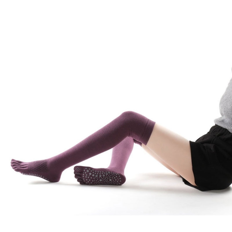 Calcetines de yoga para mujer sobre la rodilla Calcetines cálidos de  invierno antideslizantes para danza con