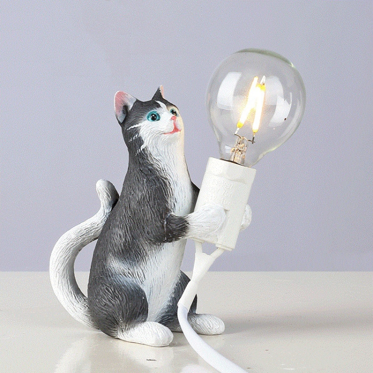 Lámpara de mesa para animales con luz de gato, mini luz nocturna