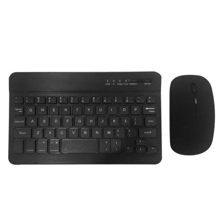 Set tastiera e mouse Bluetooth portatili ultrasottili universali per  telefoni tablet, dimensioni: 10 pollici (tastiera nera