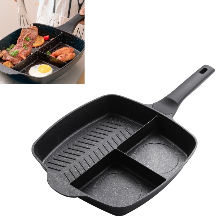Divided-Grill Frying Pan For Making Breakfast Multi-functional 3