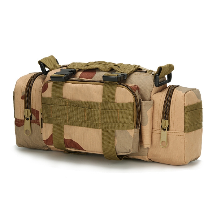 B04 Sports Outdoor Fishing Waterproof Waist Bag Photography Multifunctional  Bag(Sand camouflage)